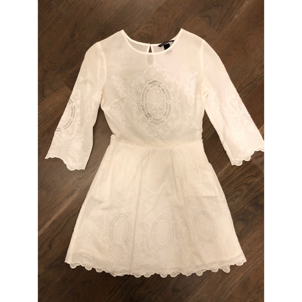 White Cutwork Lace Dress